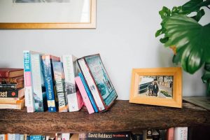 bookcase and photo